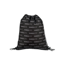 Load image into Gallery viewer, HandleLife Drawstring Bag - Black/White Repeat